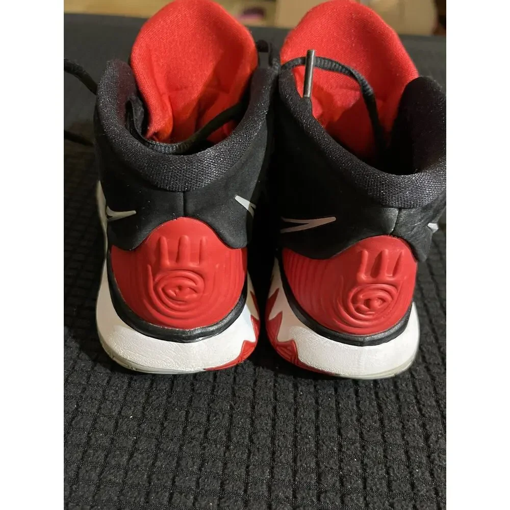 Nike Kyrie‎ 6 GS Bred Black Red Basketball Shoes BQ5599-002 Youth Size 12C